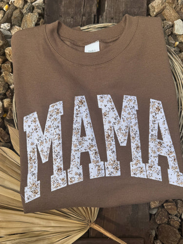 Brown Floral Mama Mother's Day short Sleeve - ShopSpoiled