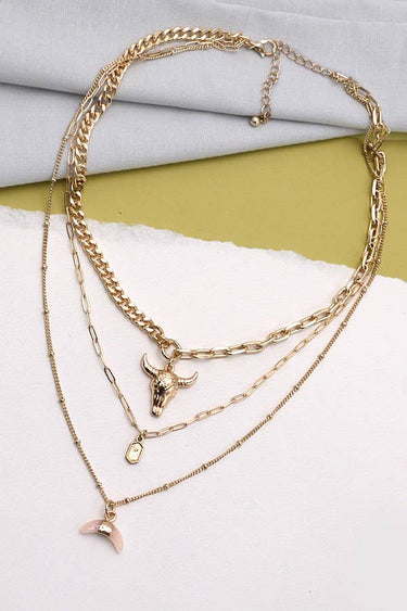 Bull Horn Necklace - ShopSpoiled