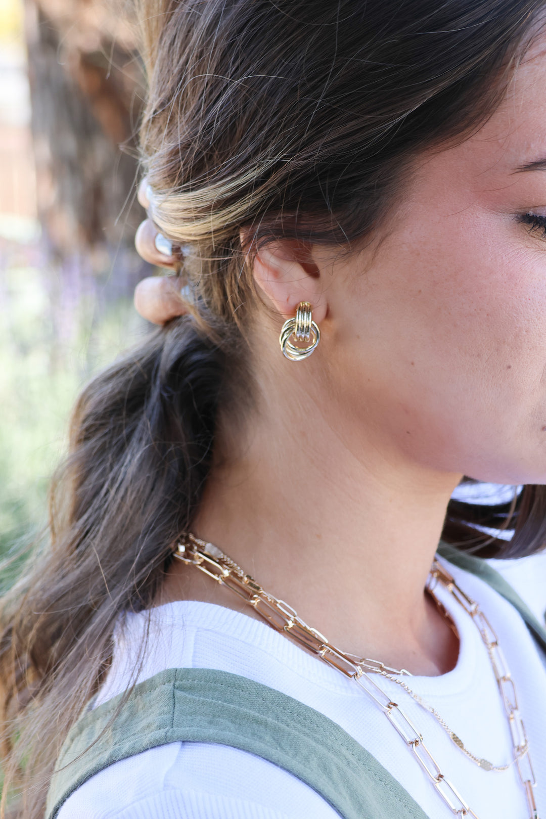 Knot Yours Earrings in Gold - ShopSpoiled