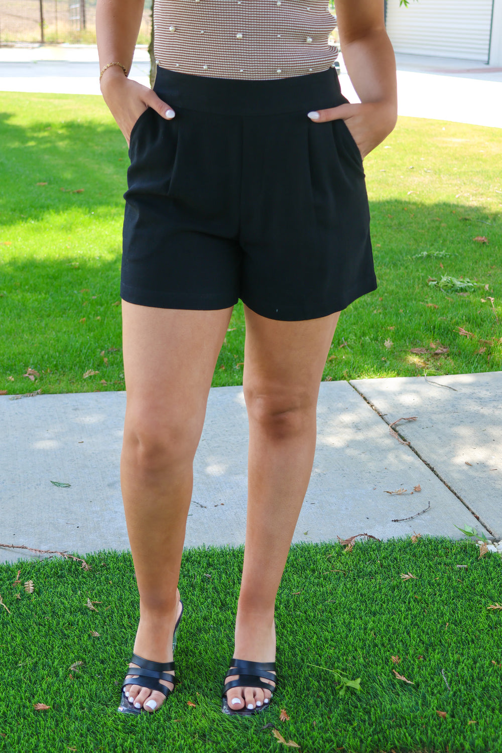 Lyla Shorts In Black - ShopSpoiled