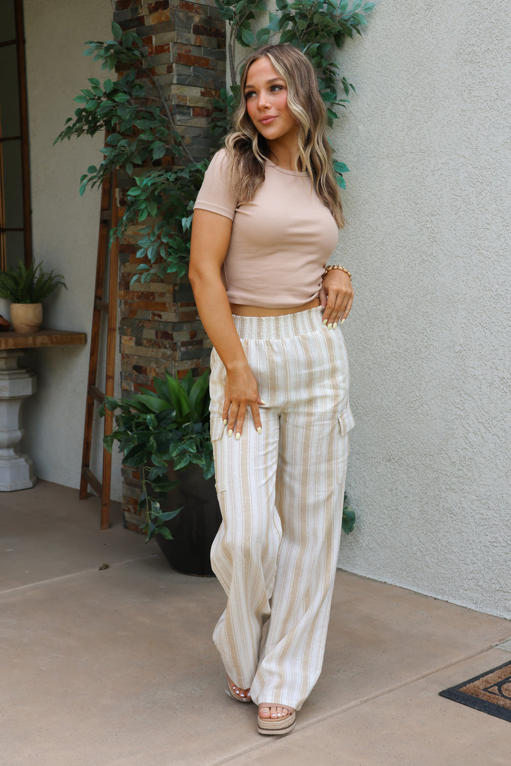 Get a Move On It Pants In Khaki - ShopSpoiled