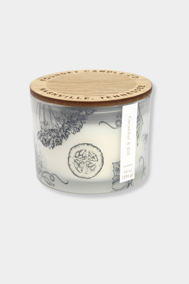 12Oz White Glass Cucumber & Dill - ShopSpoiled