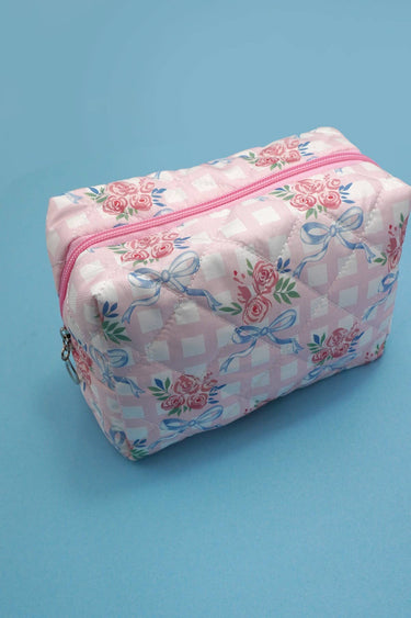 Quilted Floral Pouch - ShopSpoiled