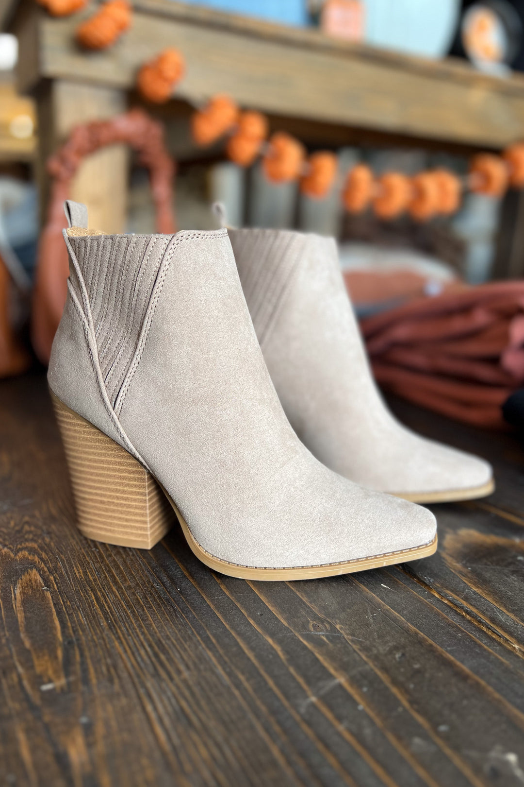 Slay Booties In Taupe - ShopSpoiled