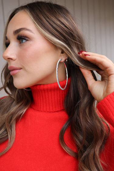 Large Studded Hoop Earring - ShopSpoiled