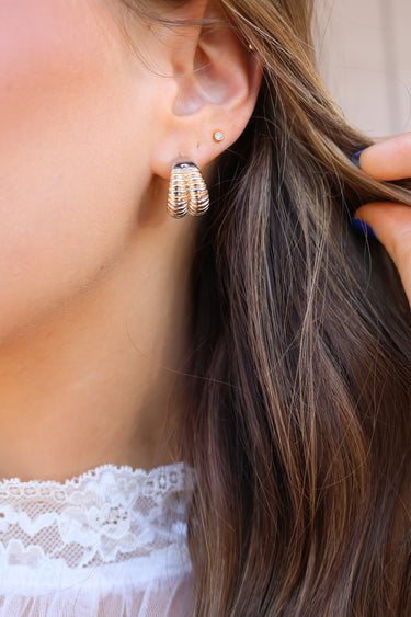 Honey & Chrome Earrings - ShopSpoiled