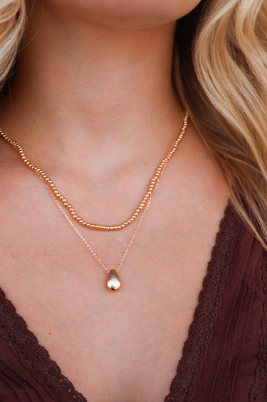 Gold Moment Drop Necklace - ShopSpoiled