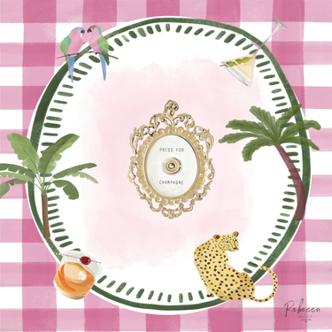 PINK GINGHAM-MAHJONG MAT - ShopSpoiled