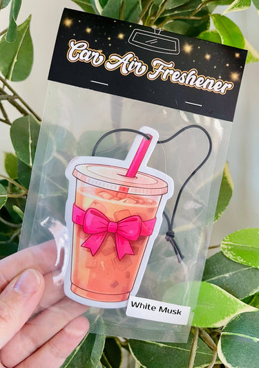 Iced Coffee with Bow Air Freshener - ShopSpoiled