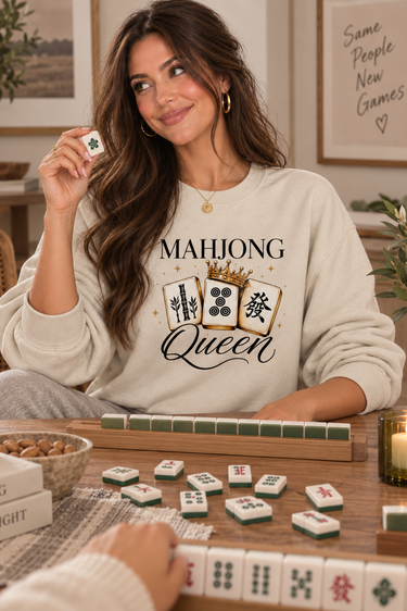 Mahjong Queen Crewneck - ShopSpoiled