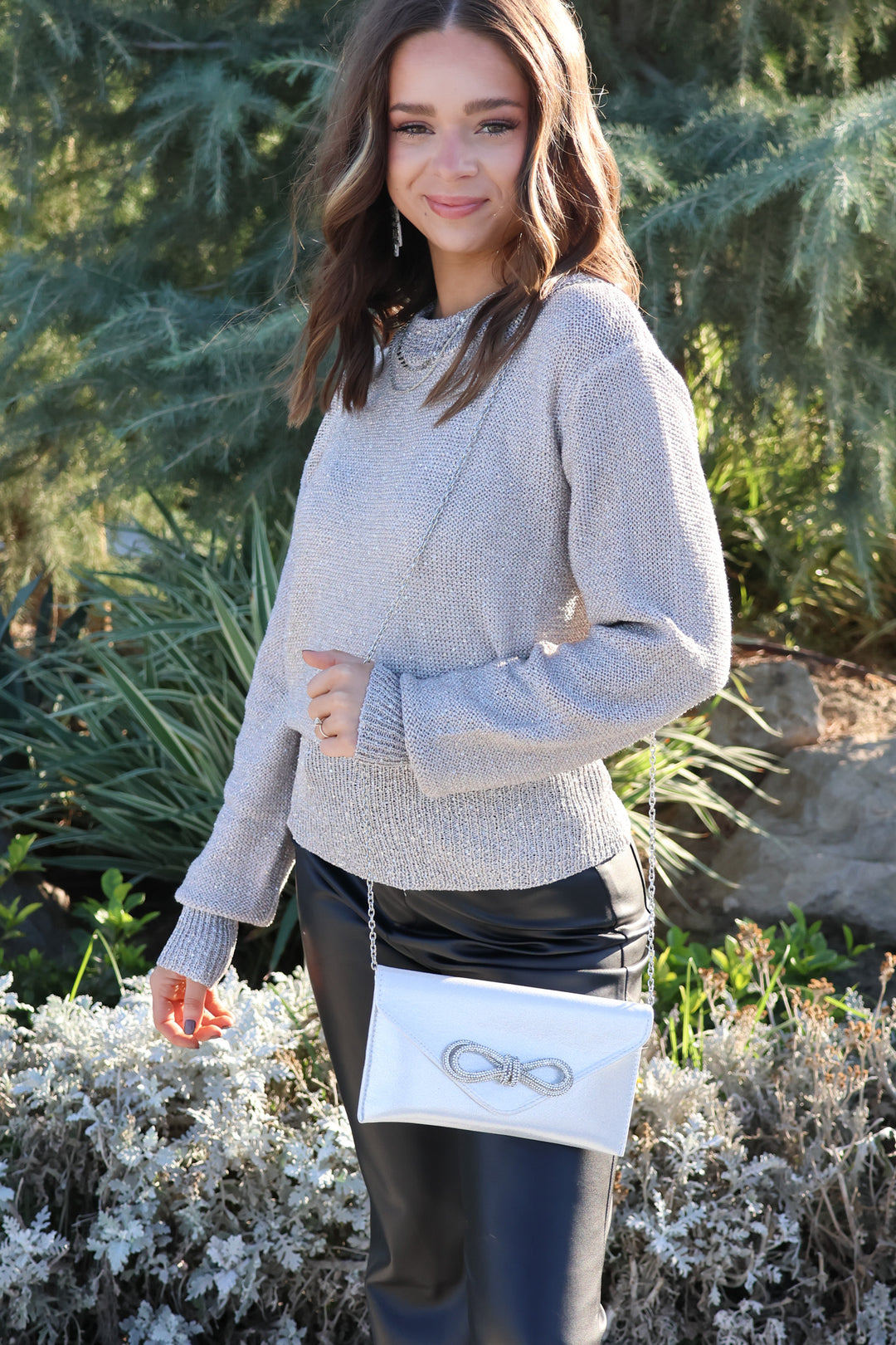 Lover Girl Clutch In Silver - ShopSpoiled