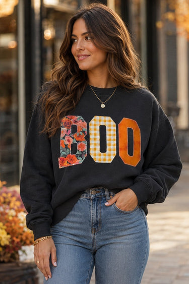 Boo Floral Sweatshirt - ShopSpoiled