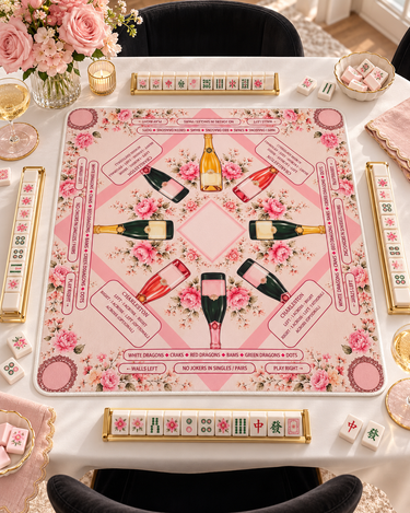 Champagne Floral Mahjong Mat - ShopSpoiled