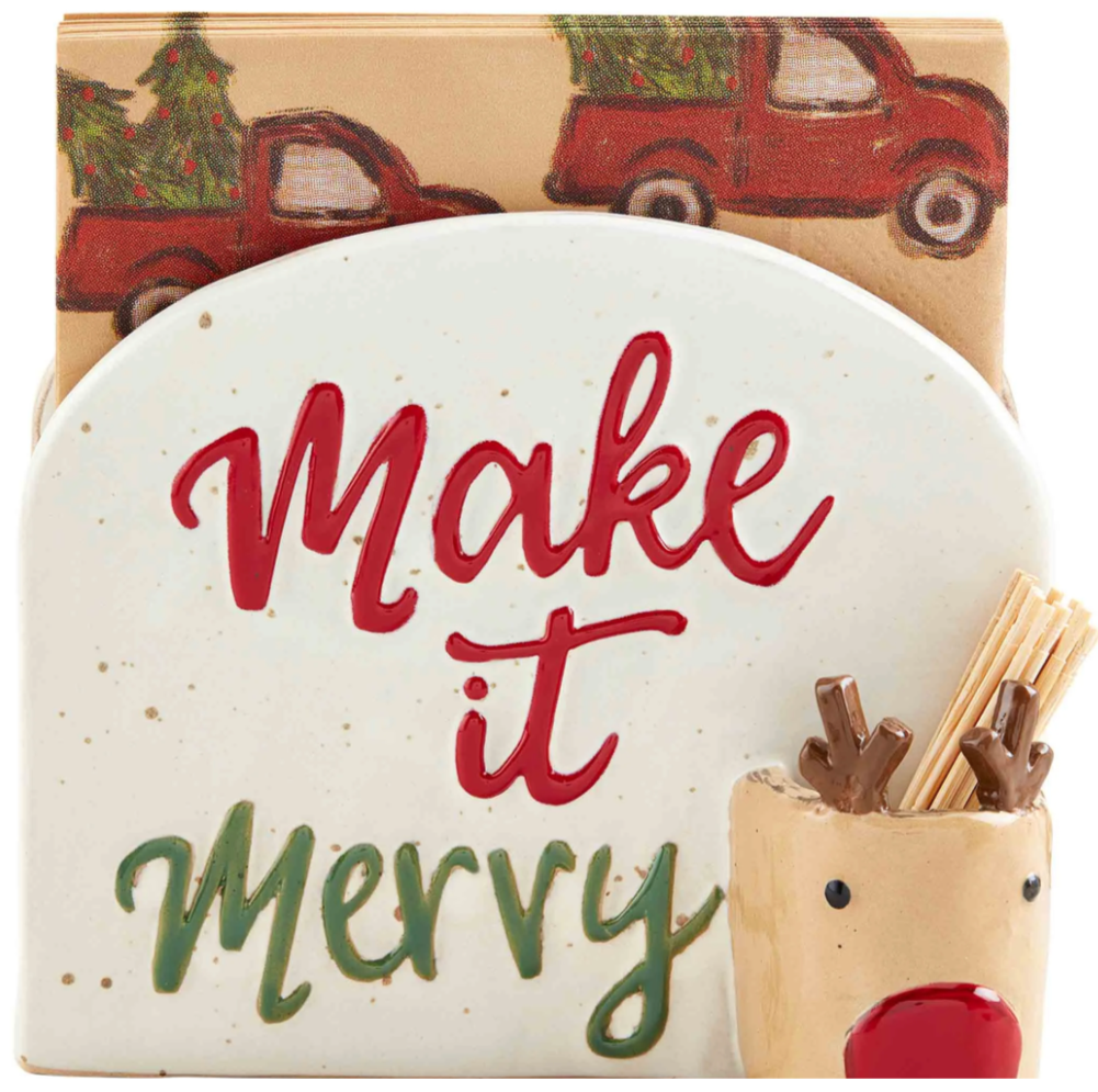 Make It Merry Napkin Holder - ShopSpoiled