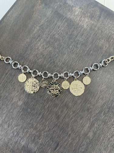 Two Tone Coin Bracelet - ShopSpoiled