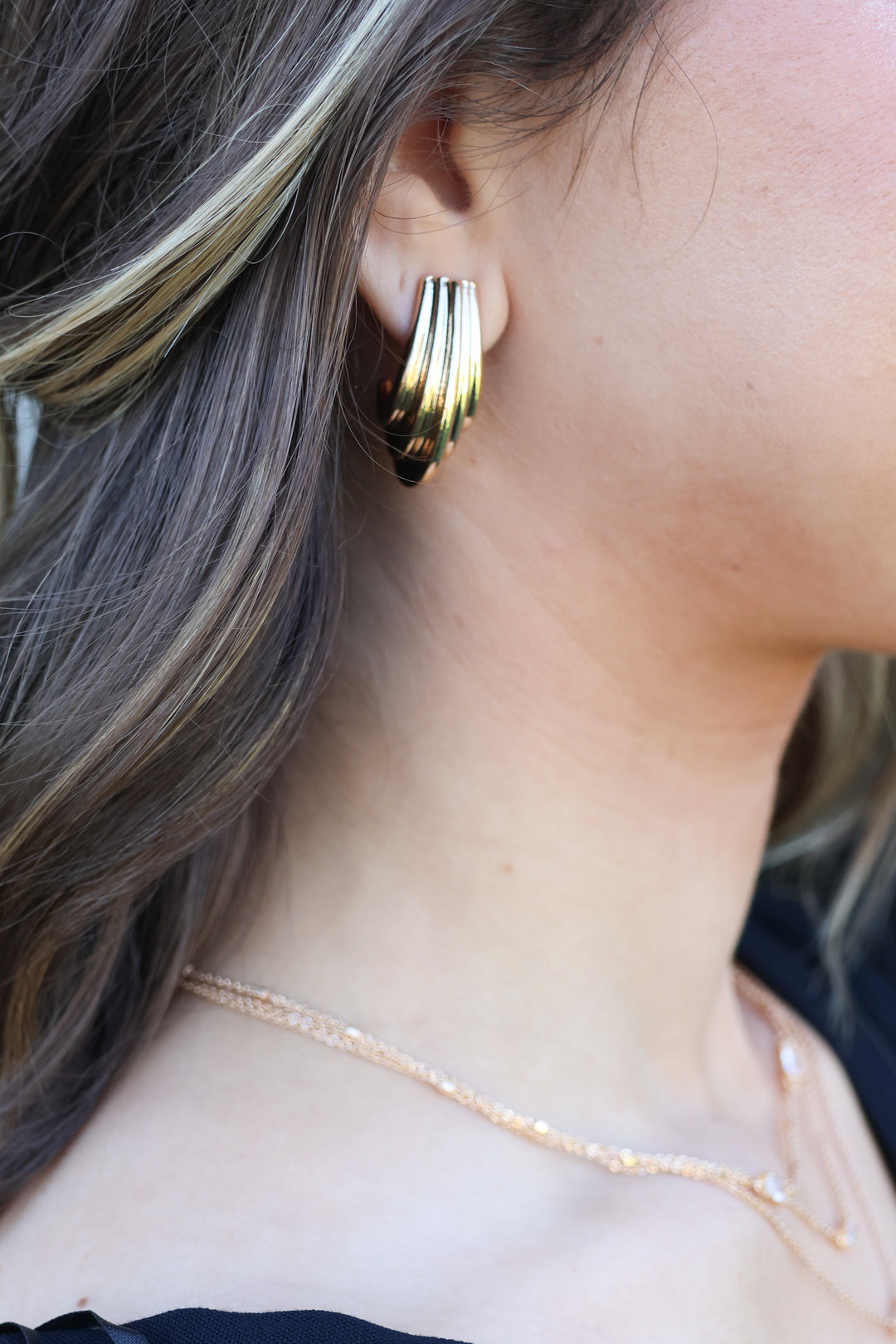 Material Girl Earrings in Gold - ShopSpoiled