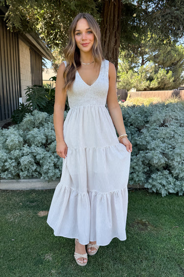 Easy Living Stripe Midi Dress - ShopSpoiled