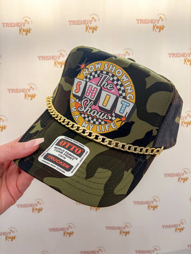 Now Showing, The S**t Show, AKA My Life Graphic Trucker Hat - ShopSpoiled