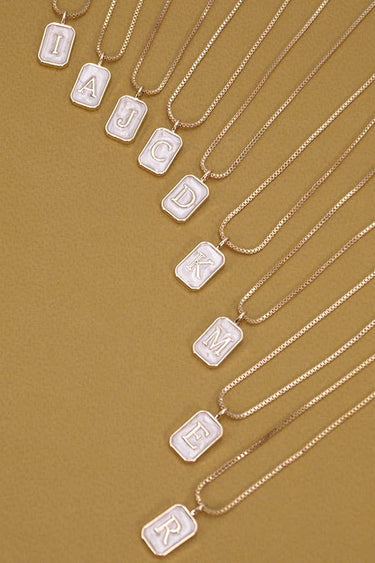 Pearl Initial Necklace - ShopSpoiled