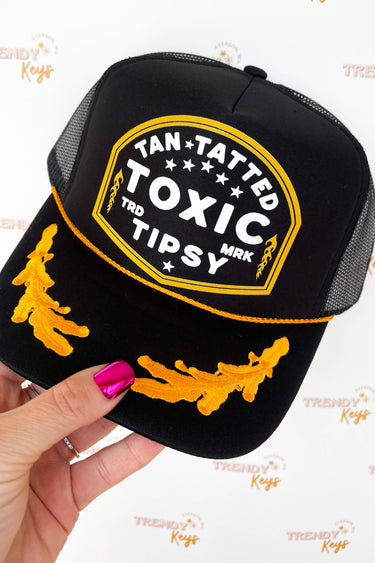 Tan Tatted Toxic Tipsy Trucker Hat - ShopSpoiled