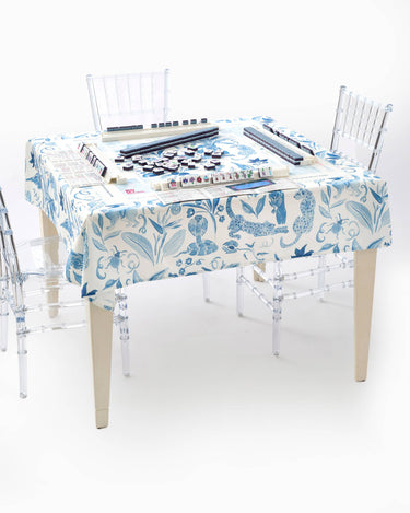 Blue Instructional Mahjong Tablecloth - ShopSpoiled