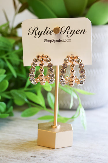 Cosmos and City Lights Earrings In Gold - ShopSpoiled