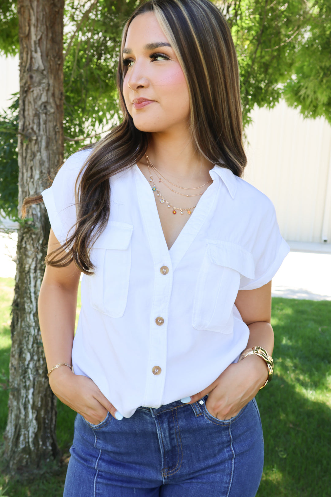 Timeless Vibes Top In White - Shop Spoiled Boutique 