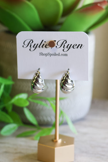 Toast To You Earrings in Silver - ShopSpoiled