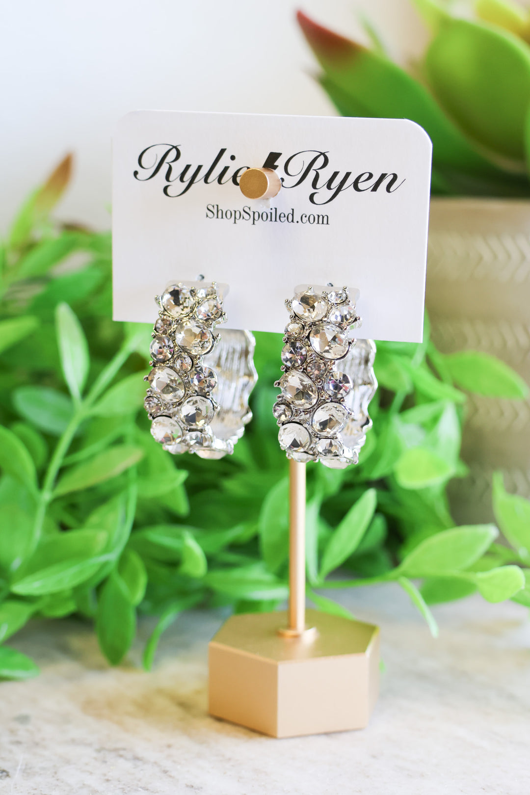All The Glam Earrings in Silver - ShopSpoiled
