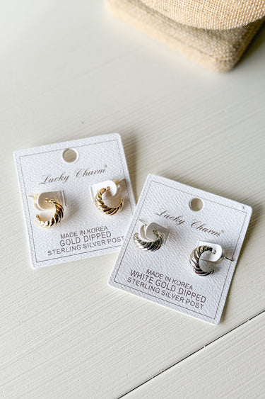 Twist & Shine Huggie Earring - ShopSpoiled