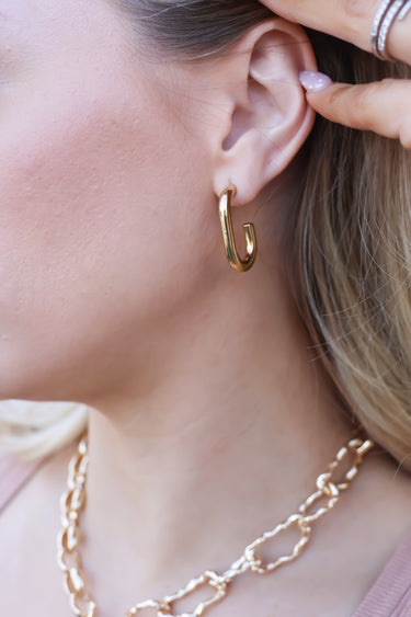 Bold Chain Hoops - ShopSpoiled