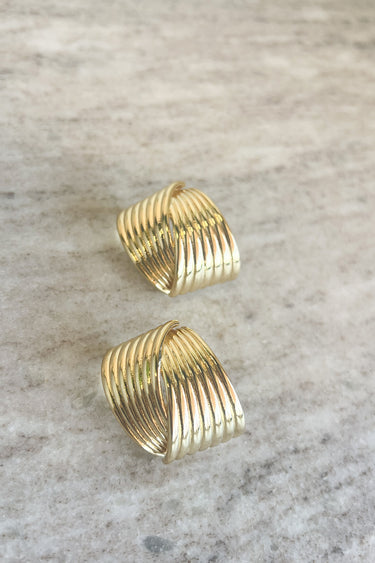 Gold Twisted Earrings - ShopSpoiled