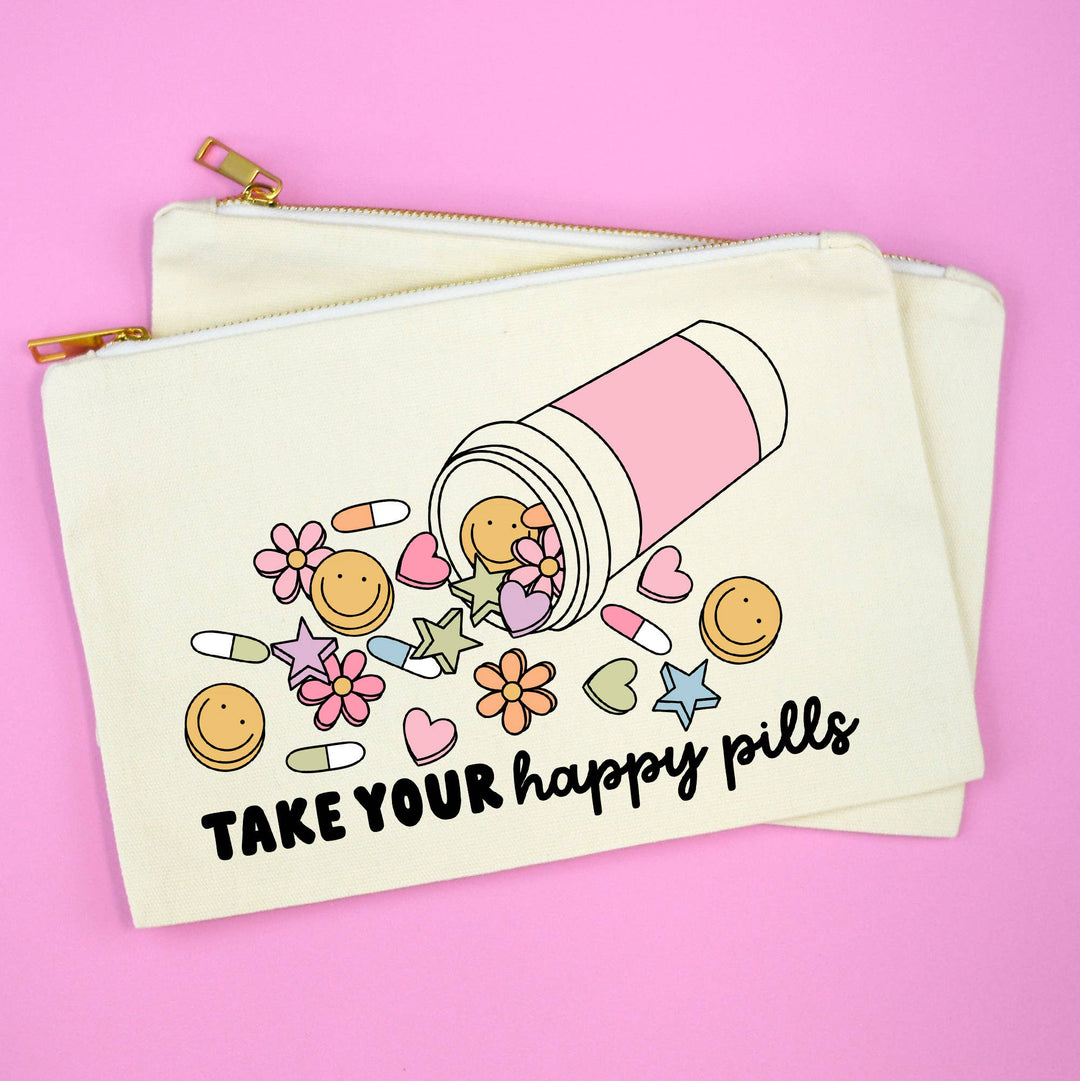 Take Your Happy Pills Cosmetic Bag - ShopSpoiled