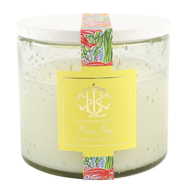 Lemon Drop 13.5 oz Clear Glass with White lid - ShopSpoiled