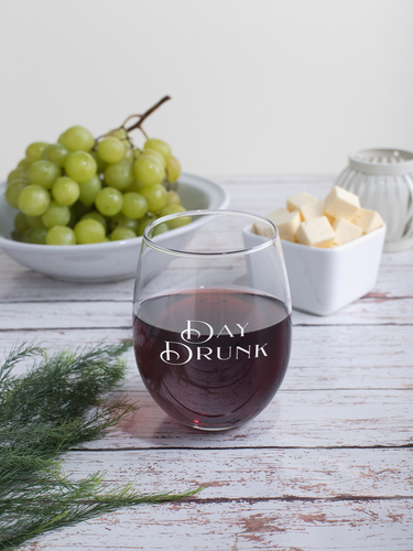 Day Drunk Wine Glass - ShopSpoiled