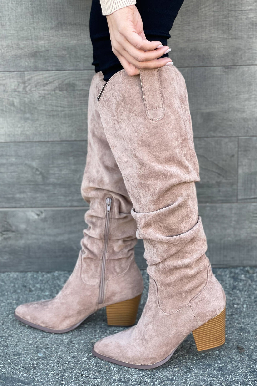 Marrin Boots: Taupe - ShopSpoiled