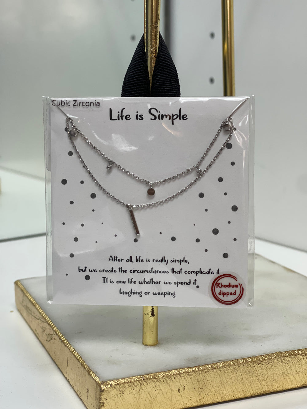 Life is Simple Necklace - ShopSpoiled
