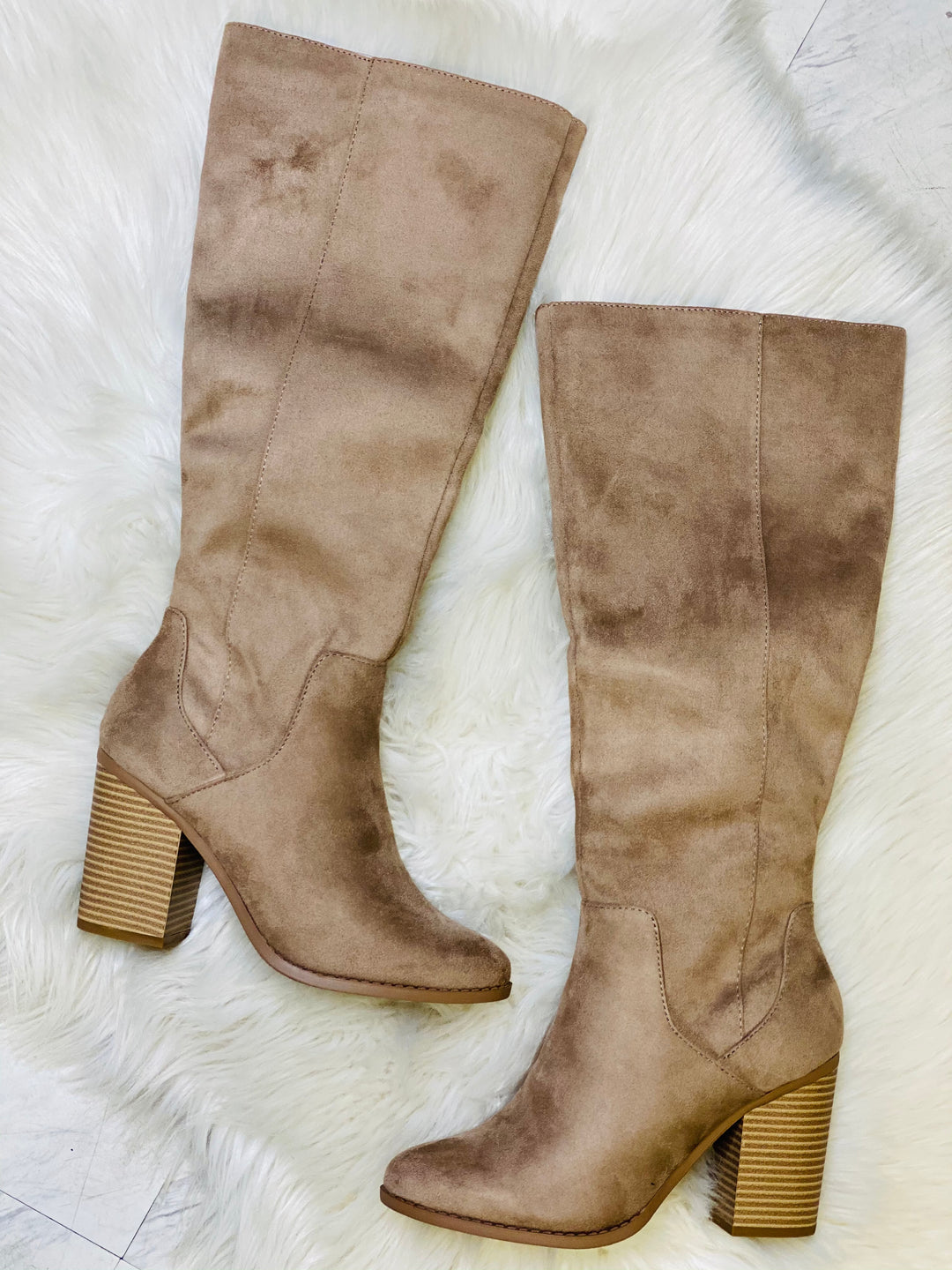 Make A Scene Boots: Taupe - ShopSpoiled