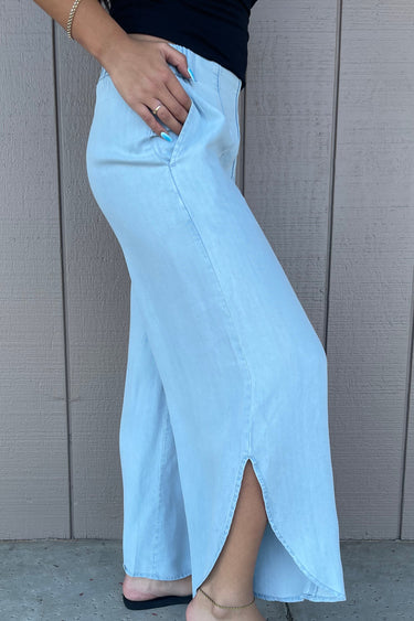 Tulip Washed Denim Pants - ShopSpoiled