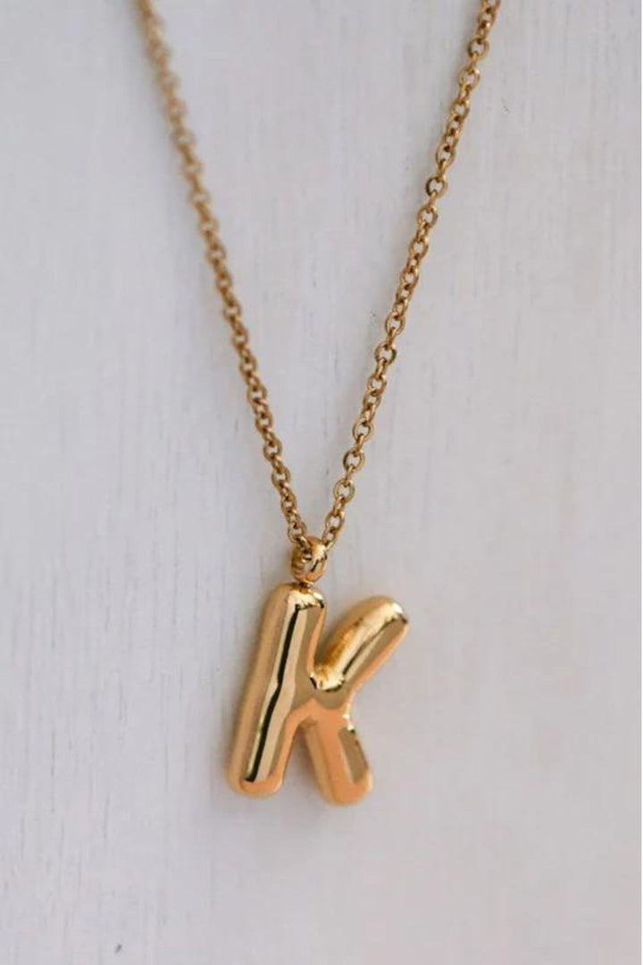 Small Bubble Letter Necklace - ShopSpoiled