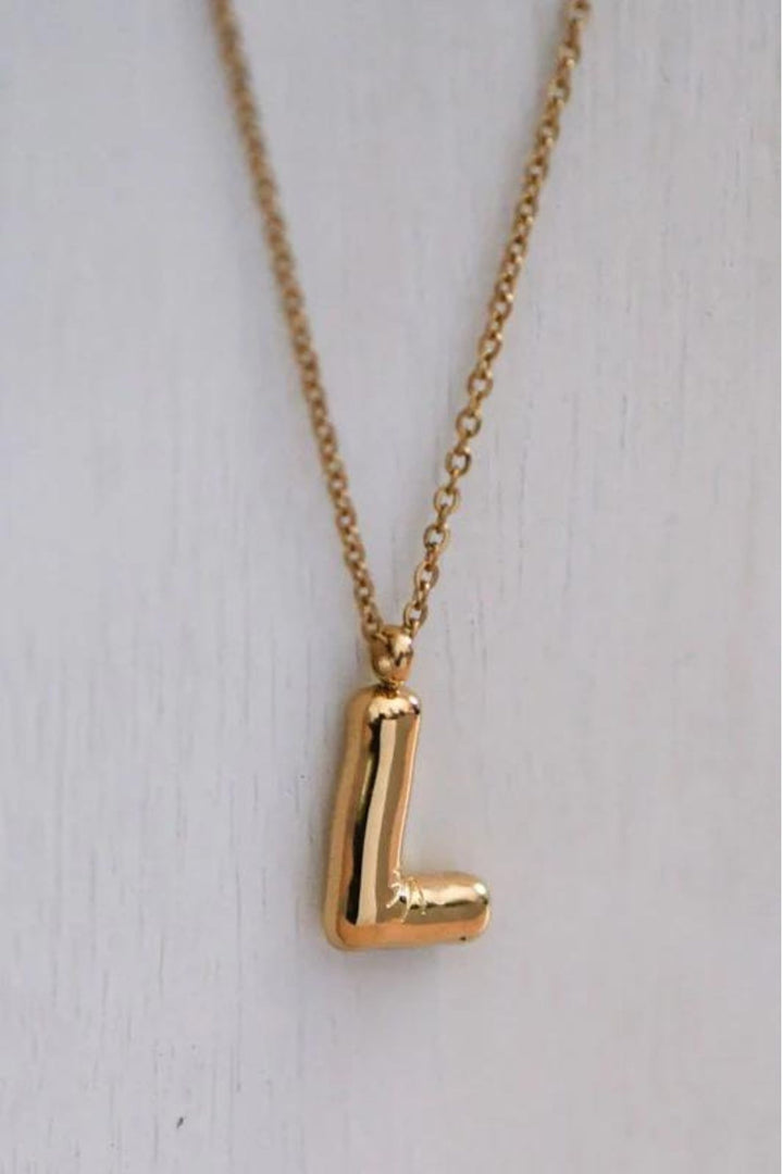 Small Bubble Letter Necklace - ShopSpoiled