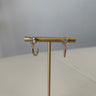 Square Stone Hoop Earrings - ShopSpoiled