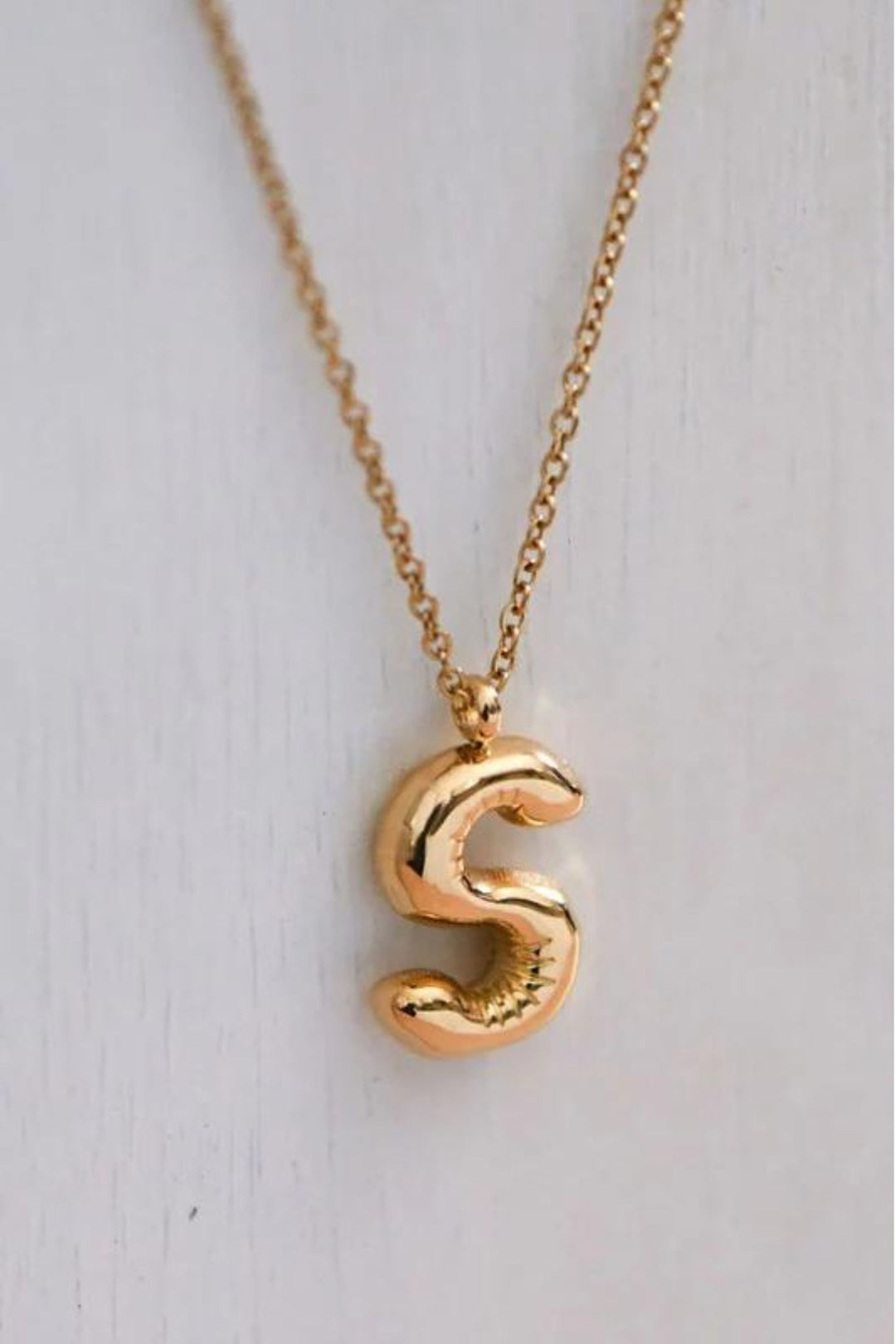 Small Bubble Letter Necklace - ShopSpoiled