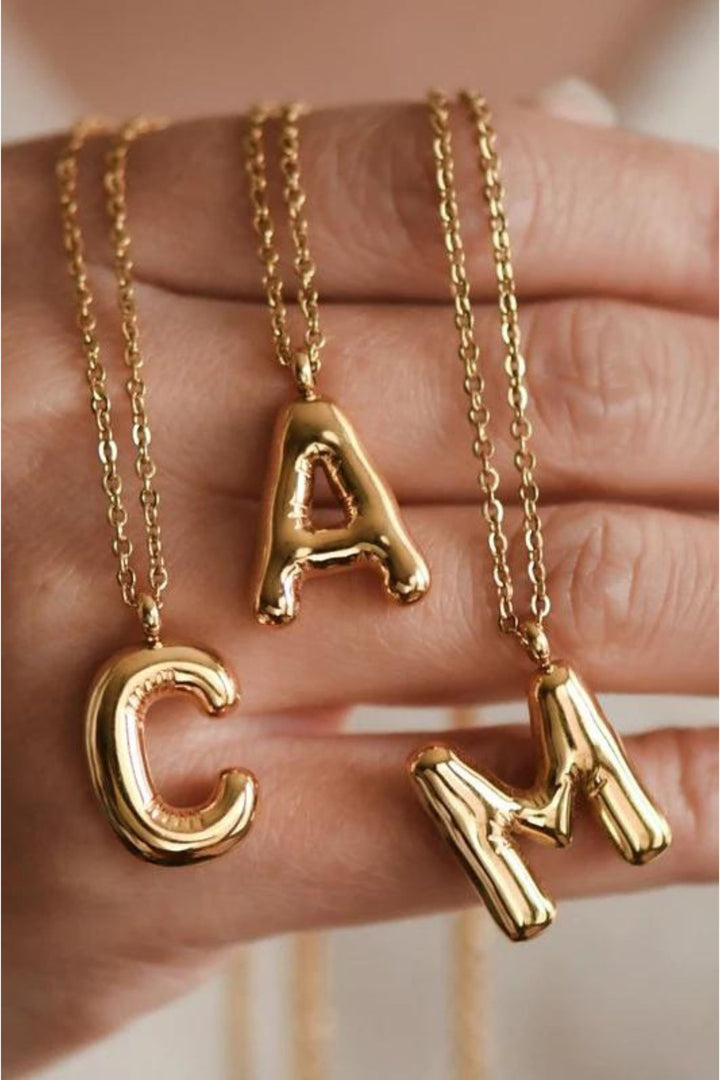 Small Bubble Letter Necklace - ShopSpoiled