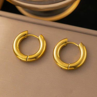 18K Stainless Steel Tarnish Free Waterproof Hoop - ShopSpoiled