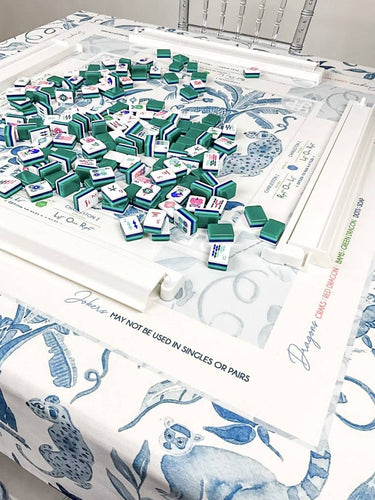 Blue Instructional Mahjong Tablecloth - ShopSpoiled