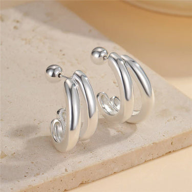 Double-Hoop Huggie Earring - ShopSpoiled