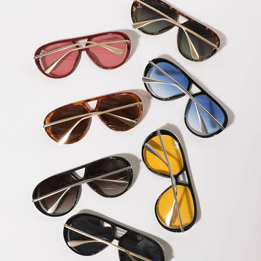 Tinted Lenses Retro Aviator Sunglasses - ShopSpoiled