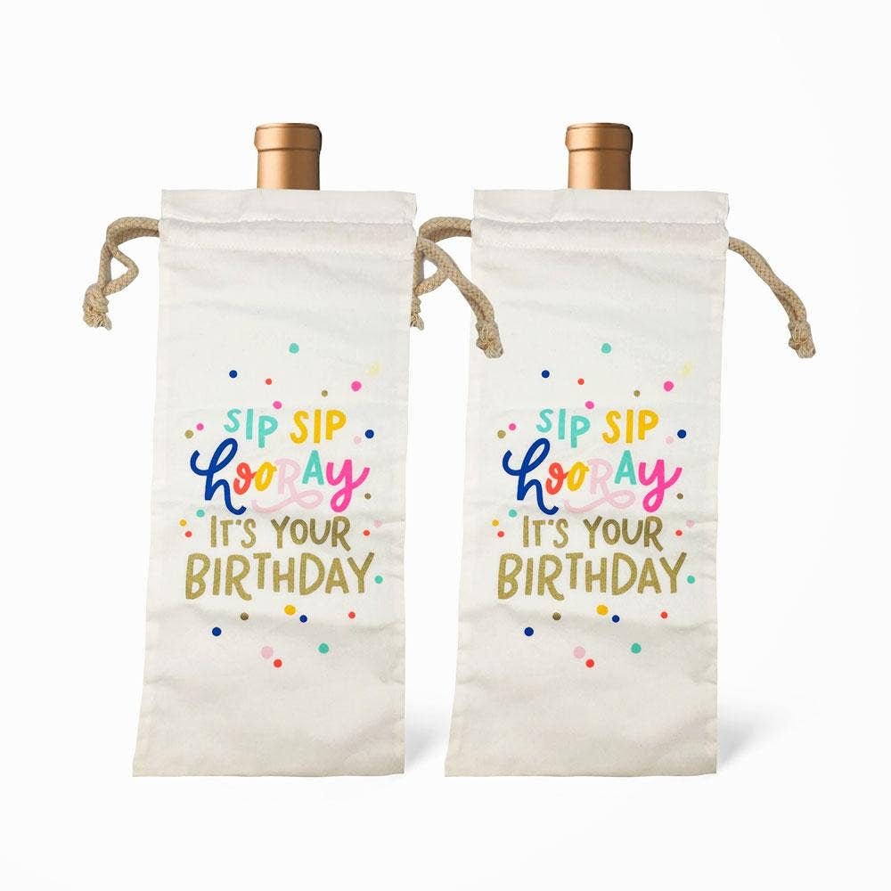 Sip Sip Hooray Wine Bottle Bag - ShopSpoiled