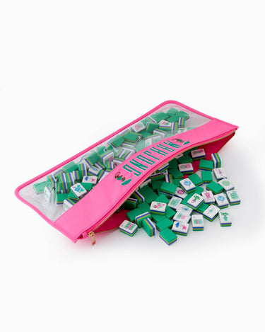 Pink Monkey Mahjong Bag - ShopSpoiled